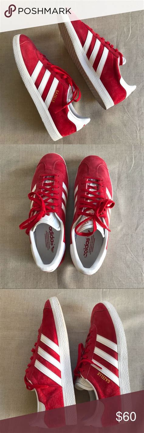 adidas gazelle red size 9.